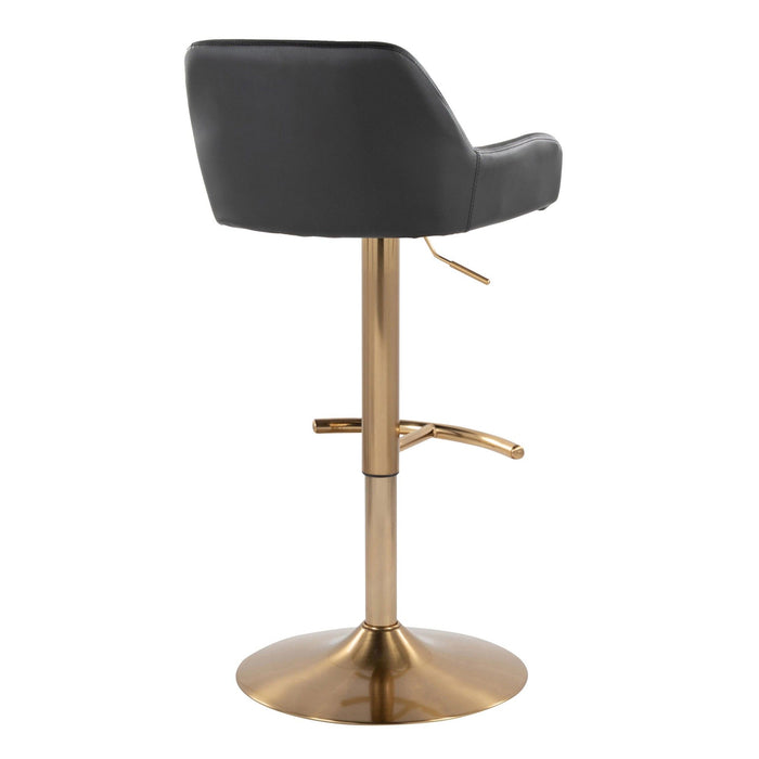 Daniella - Adjustable Barstool (Set of 2) - Gold Base