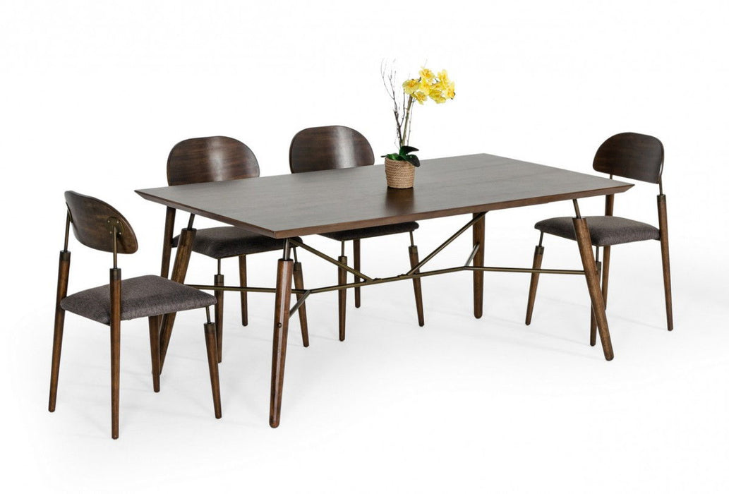 Wood Dining Table (486021) - Brown