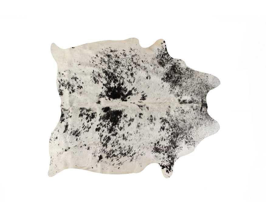 5' x 7' Cowhide Hand Knotted Area Rug - White And Black