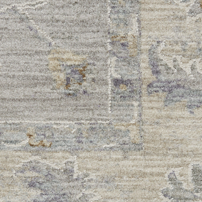 8' X 12' Wool Abstract Area Rug - Navy Blue / Ivory