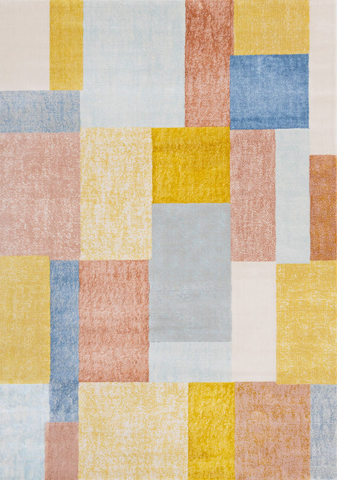 8' X 11' Geometric Area Rug (660055) - Yellow / Orange / Blue