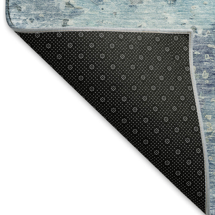 10' X 14' Abstract Washable Area Rug With UV Protection (692172) - Blue / Pink / Gray