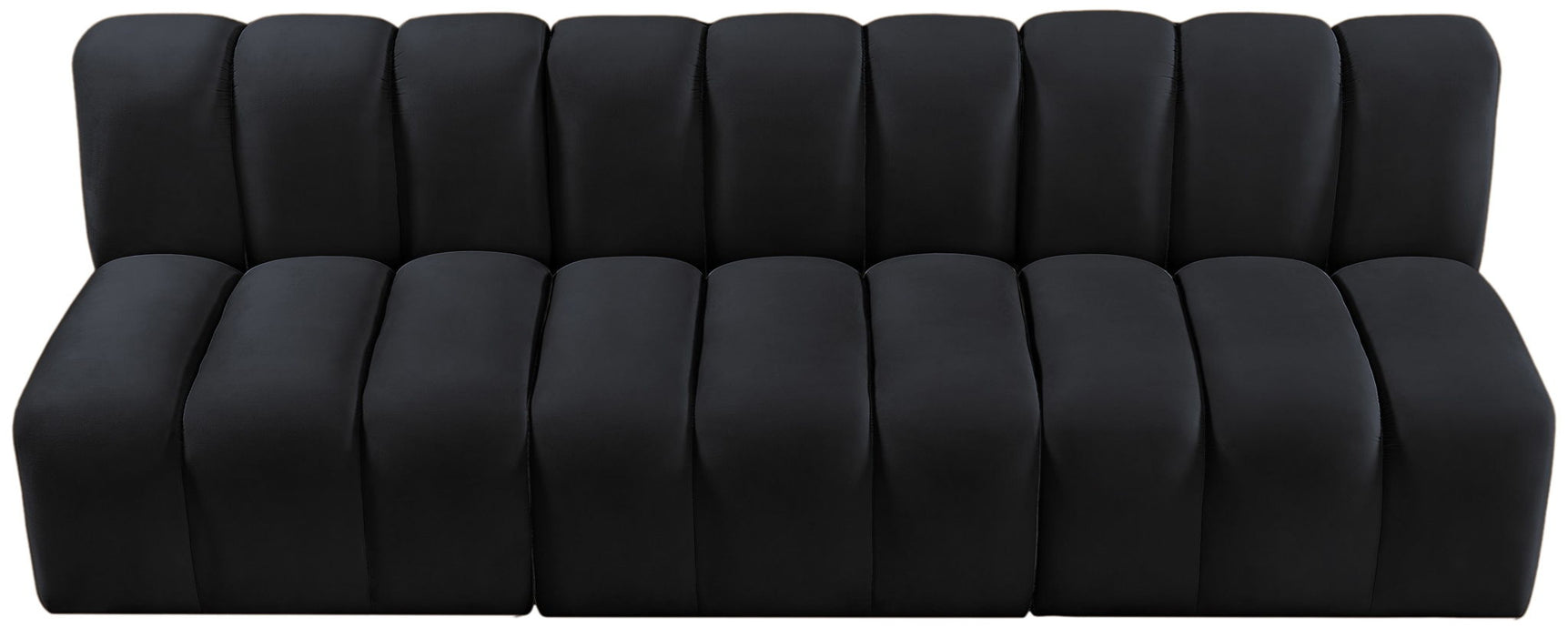 Arc - Velvet 3 Piece Modular Straight Sofa