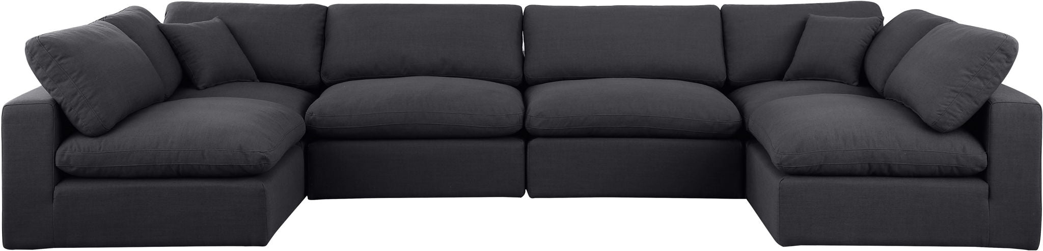 Comfy - 6 Piece Linen Modular Armless Sectional