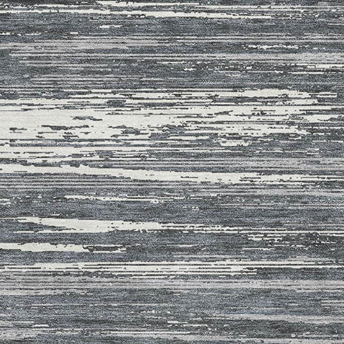 10' X 14' Striped Washable Area Rug With UV Protection (671222) - Gray / Ivory