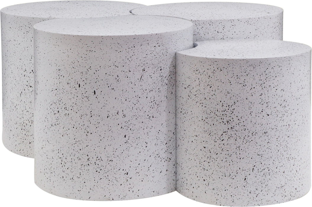 Dimple - 20" 4 Piece Modular Coffee Table - Terazzo Finish