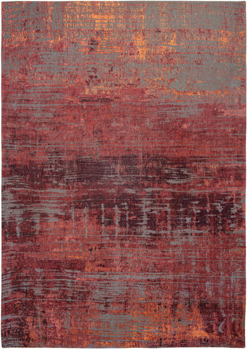 8' x 11' Abstract Non Skid Area Rug - Red And Gray