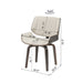 Set of two Giga mid-century modern dining chairs with beige upholstery, swivel seat, ergonomic design, and bentwood frames.