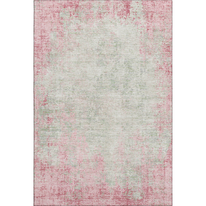 10' X 14' Abstract Washable Area Rug With UV Protection (674880) - Pink / Ivory