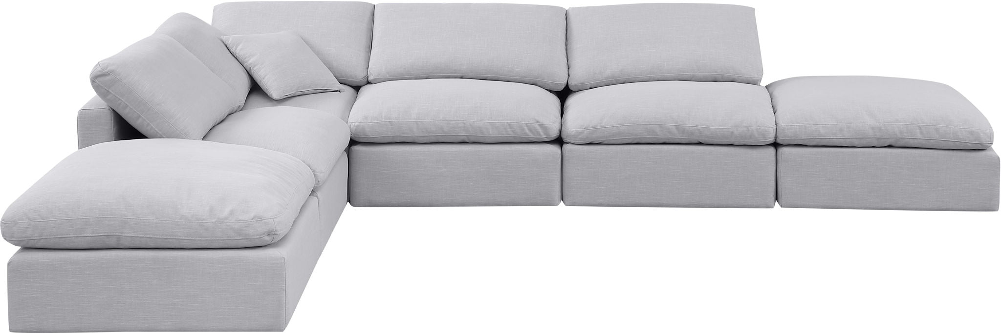 Indulge - Linen 6 Piece Modular Armless Sectional