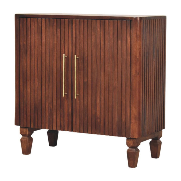 Round Accent Cabinet With Single Door (738388) - Brown