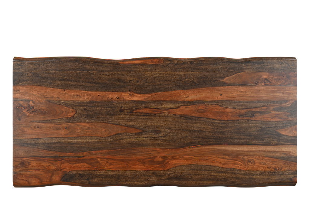 86" Solid Wood Dining Table - Dark Brown