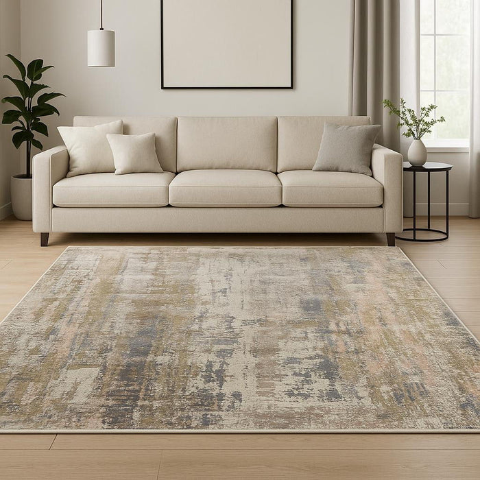 8' X 10' Genuine Wool Abstract Hand Knotted Area Rug - Blue