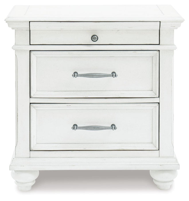 Kanwyn - Three Drawer Night Stand - Whitewash