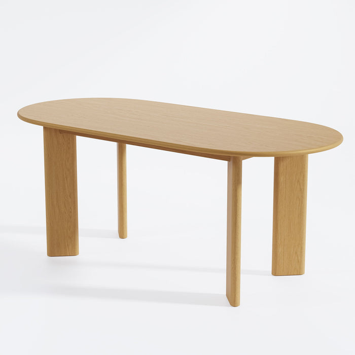 66" Solid Wood Oval Dining Table - Natural