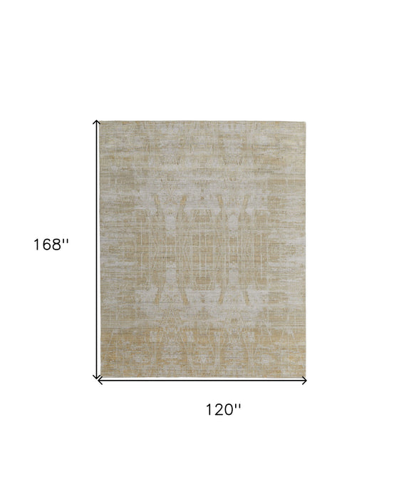 10' x 14' Abstract Hand Woven Area Rug - Ivory
