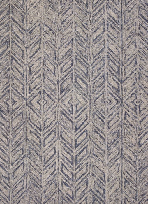 8' x 10' Hand Tufted Herringbone Indoor Area Rug - Blue