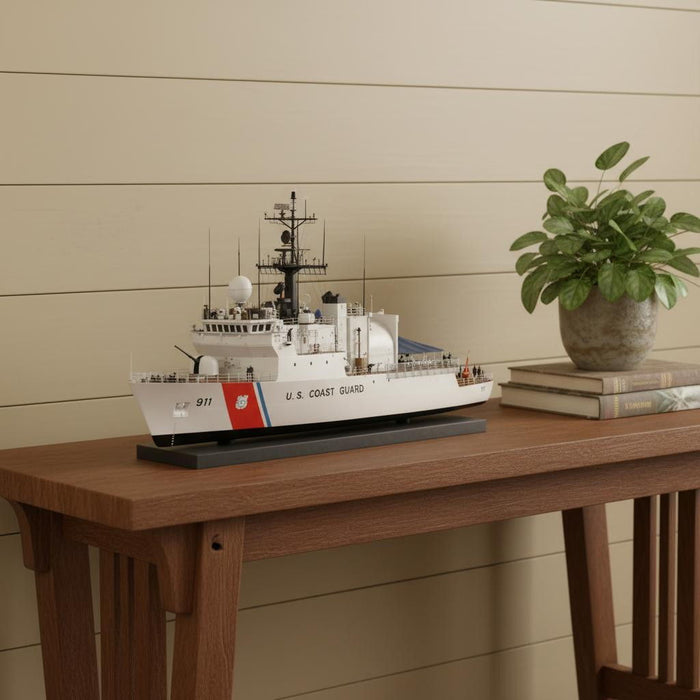 Hand Painted Model Boat (624513) - White