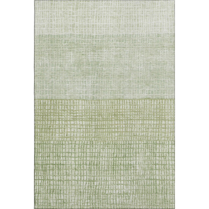 10' X 14' Geometric Washable Area Rug With UV Protection (705053) - Sage / Ivory