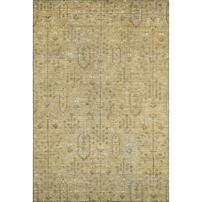 10' X 14' Southwestern Washable Area Rug With UV Protection - Gold And Taupe
