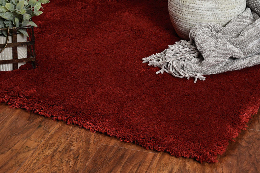 9' x 13' Polyester Area Rug - Red