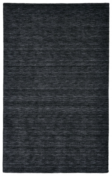 10' x 13' Wool Hand Woven Area Rug - Black