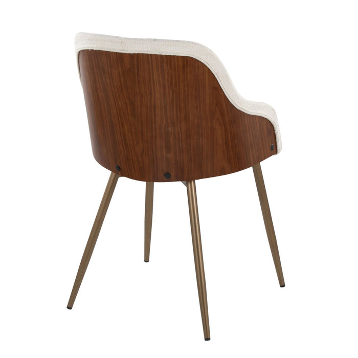 Bacci - Chair (Set of 2) - Antique Copper Metal, Walnut Wood