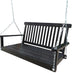 Giga patio swing with armrests for outdoor porch, garden, yard, or sunroom, featuring a comfortable wooden seat and sturdy frame.