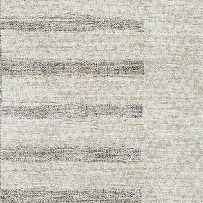 10' X 14' Striped Washable Area Rug With UV Protection (675654) - Beige / Ivory / Gray