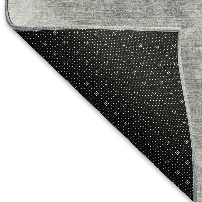 10' X 14' Abstract Washable Area Rug With UV Protection (693444) - Silver / Gray