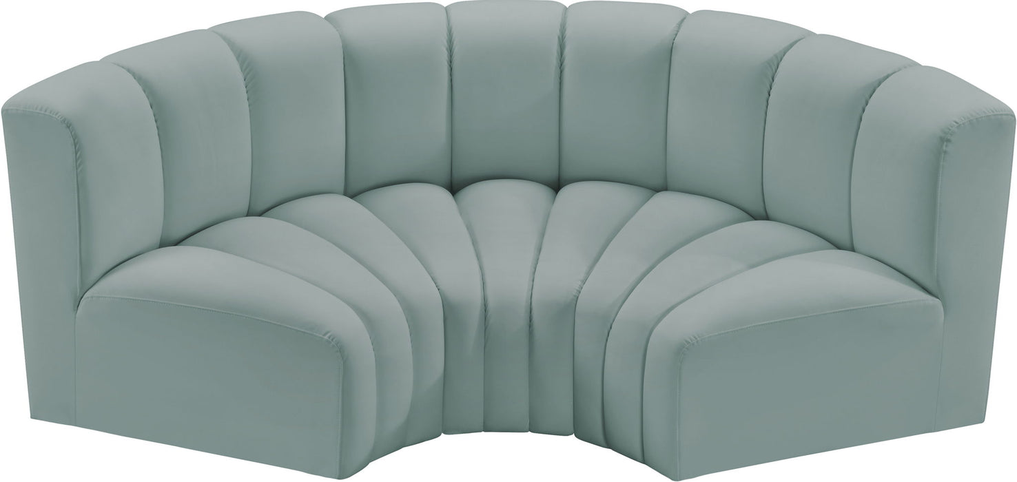 Arc - Faux Leather 3 Piece Modular U-Shaped Sofa