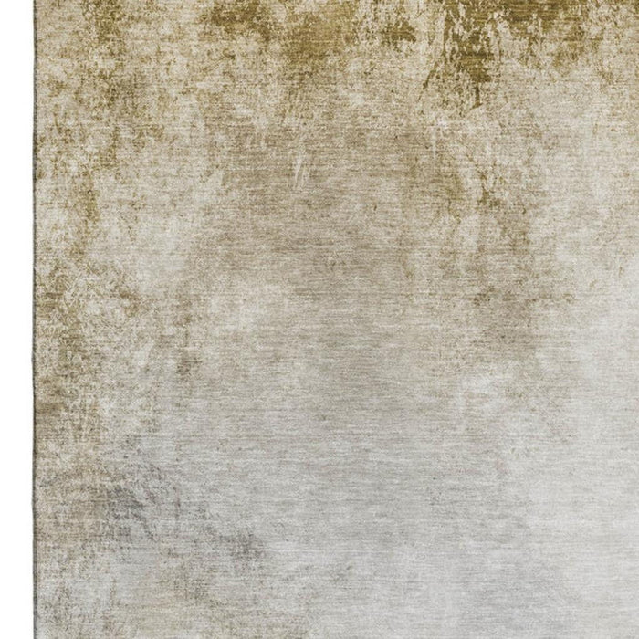 8' X 10' Abstract Washable Area Rug With UV Protection (650918) - Taupe / Ivory