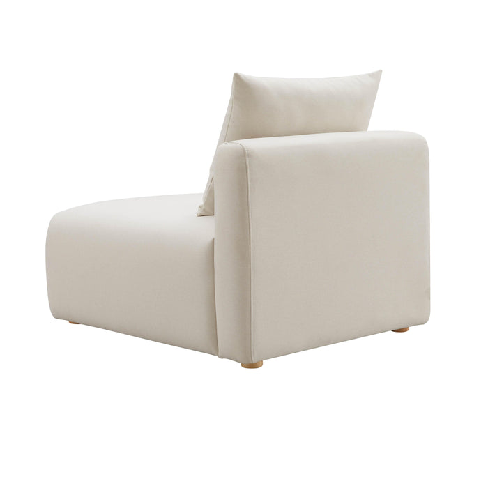 Hangover - Linen Modular Armless Chair - Cream