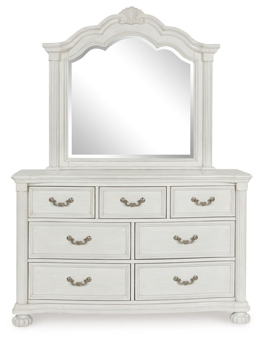 Montelaine - Dresser And Mirror - Antique White