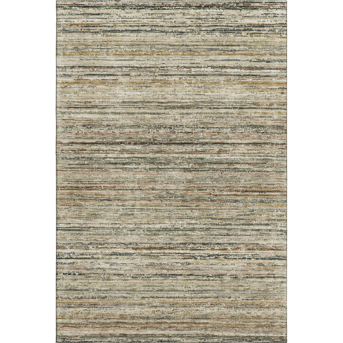 10' X 14' Striped Washable Area Rug With UV Protection (692346) - Beige / Gold / Brown