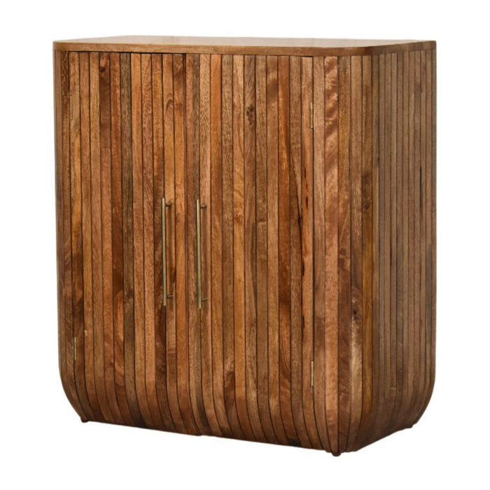 Round Accent Cabinet With Single Door (738389) - Brown