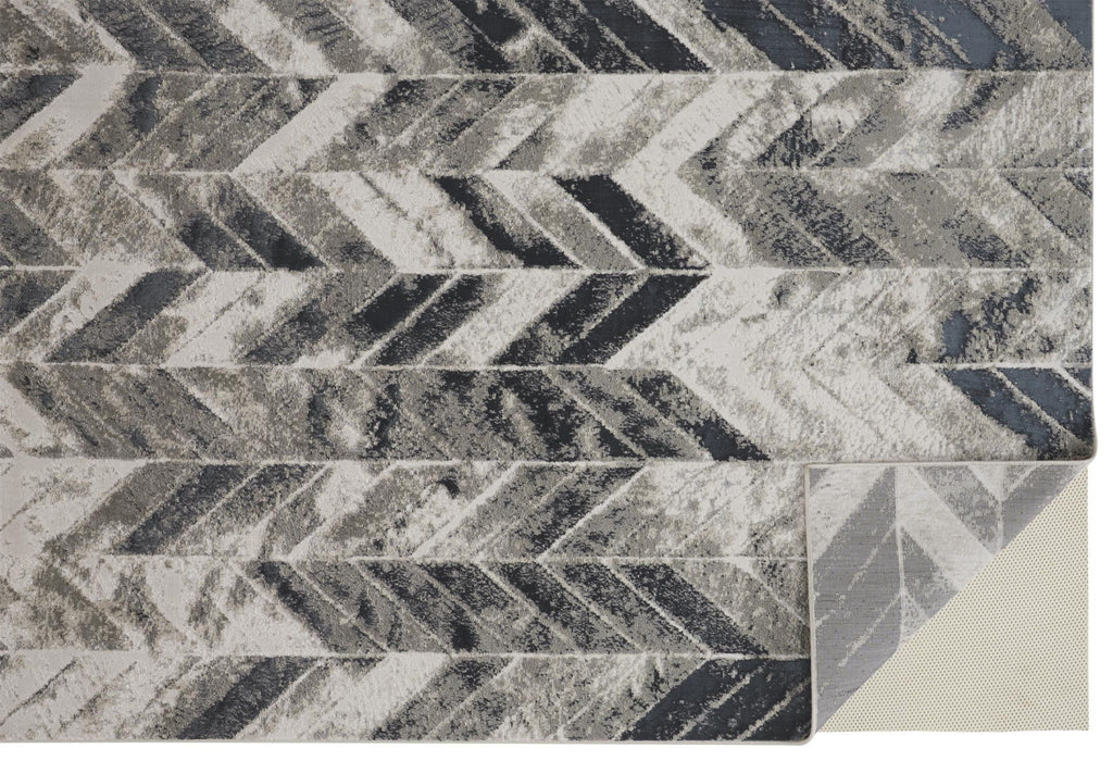 13' X 20' Geometric Area Rug - Black Gray And Silver