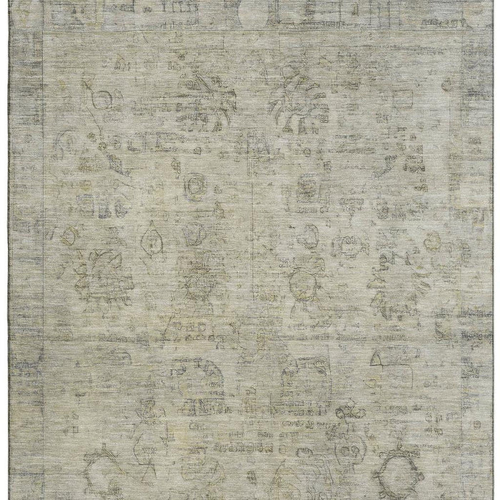 10' X 14' Oriental Washable Area Rug With UV Protection (700793) - Taupe / Beige