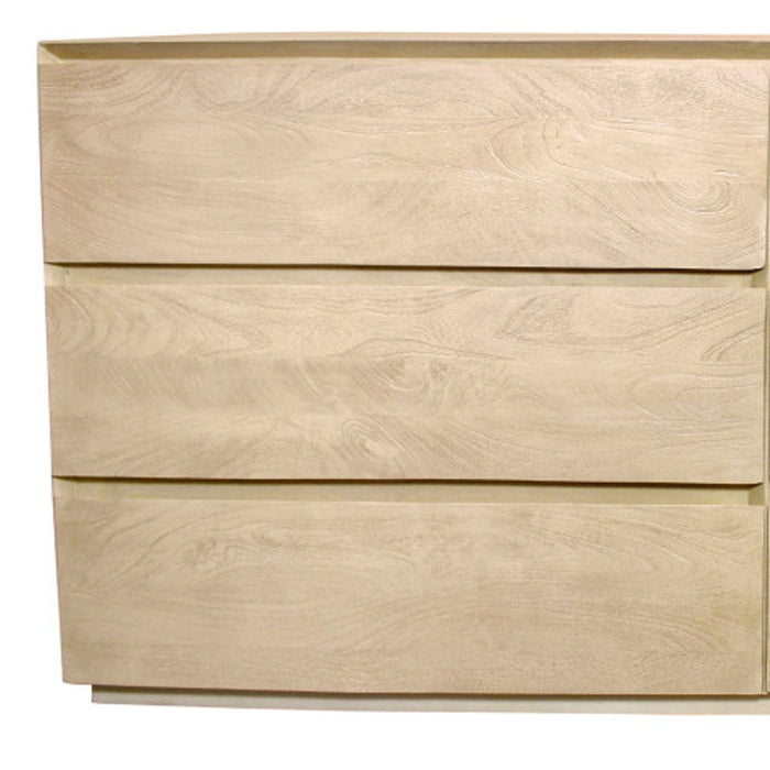 72" Solid Wood Six Drawer Double Dresser - Natural
