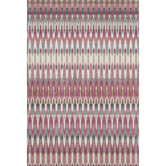 10' X 14' Southwestern Washable Area Rug With UV Protection (668265) - Mauve / Blush / Ivory