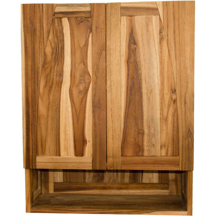 Solid Wood Frame Wall Mounted Accent Cabinet - Brown