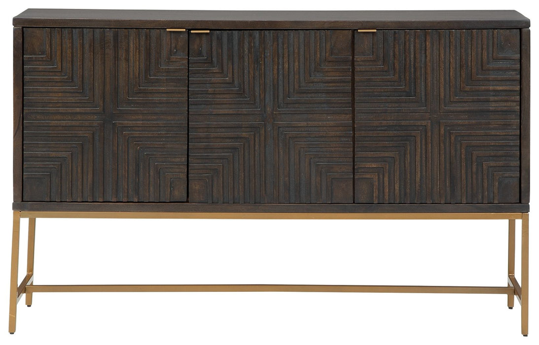 Elinmore - Accent Cabinet - Brown / Gold Finish