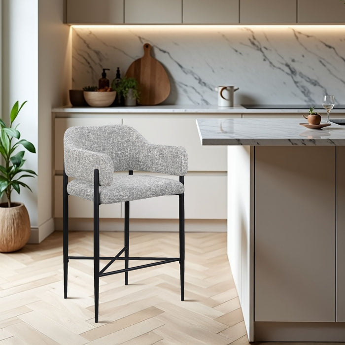 Dame - Fabric Upholstered Counter Stool (Set of 2)