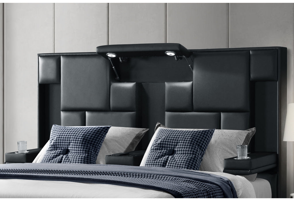 Oscar - Queen Bed No Wood Trim - Black