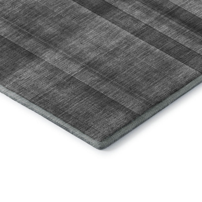 10' X 14' Plaid Washable Area Rug With UV Protection (648502) - Gray / Ivory