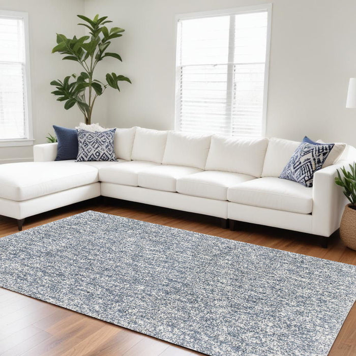 9' x 13' Abstract Hand Woven Area Rug - Gray And Ivory