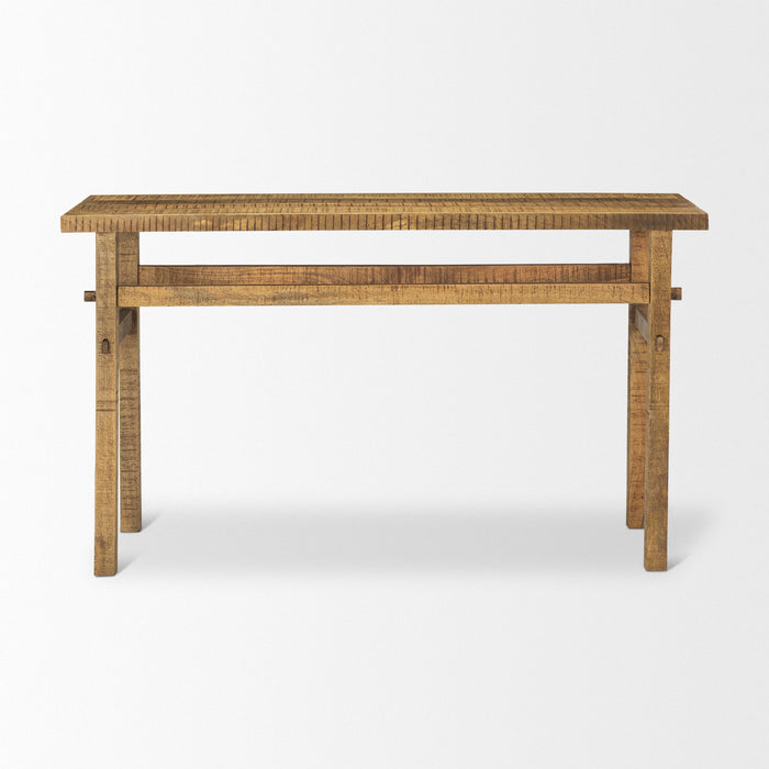 Solid Wood Distressed Console Table (605611) - Brown