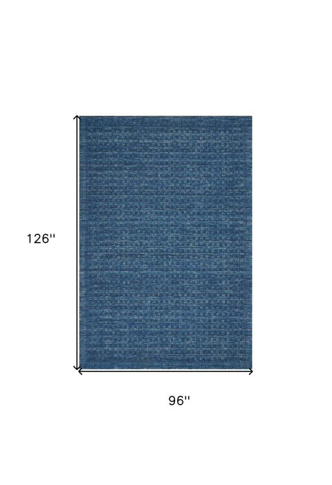 8' X 11' Wool Area Rug (553450) - Navy Blue