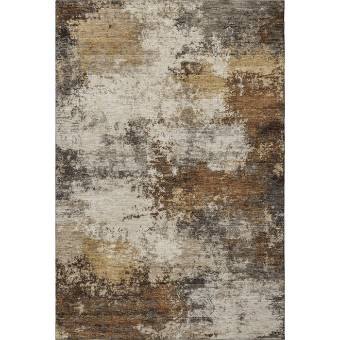 10' X 14' Abstract Washable Area Rug With UV Protection (716869) - Brown / Beige