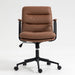Giga mid back ergonomic office chair with wheels, padded armrests, swivel design, suitable for home or desk workspace.